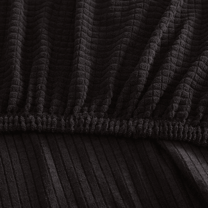 Svart – Stretch lenestol og sofatrekk - Kosteppe