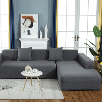 Grå – Stretch lenestol og sofatrekk - Kosteppe