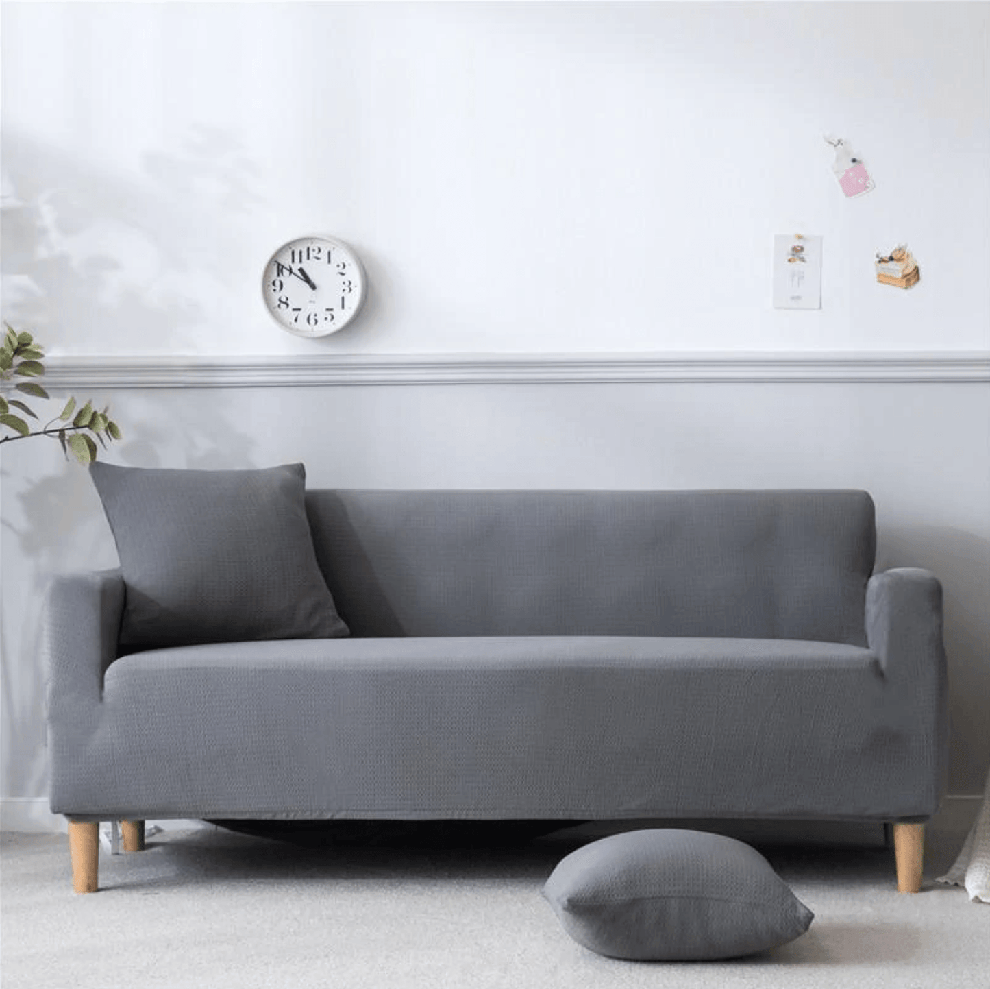 Grå – Stretch lenestol og sofatrekk - Kosteppe