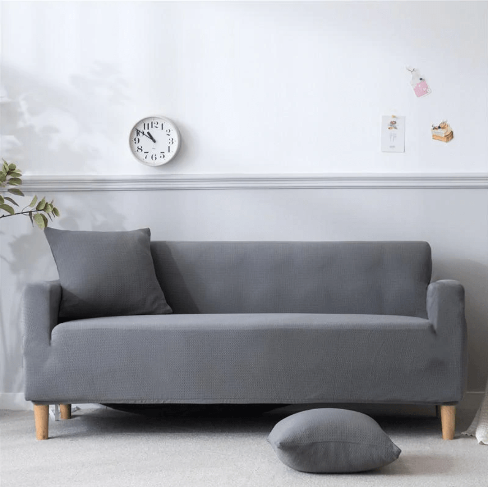 Grå – Stretch lenestol og sofatrekk - Kosteppe