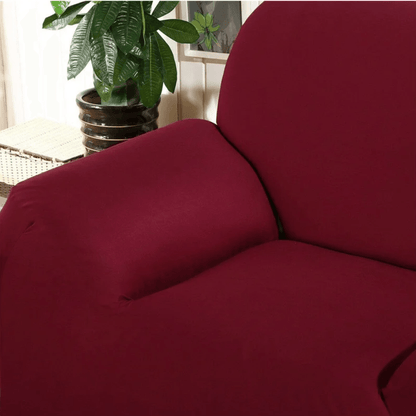 Rødvin - Stretch lenestol og sofatrekk - Kosteppe