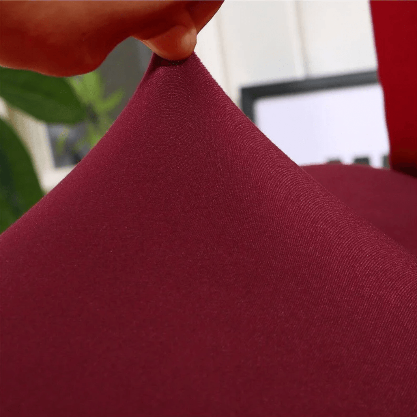 Rødvin - Stretch lenestol og sofatrekk - Kosteppe