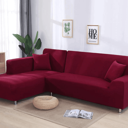 Rødvin - Stretch lenestol og sofatrekk - Kosteppe