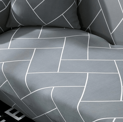 Striper - Stretch lenestol og sofatrekk - Kosteppe