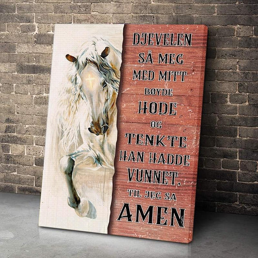 Foto på lerret - "Prøvelse" - Kosteppe