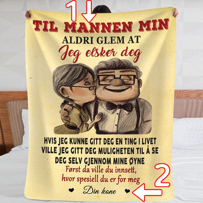 Teppe fra kone til mann - "Ekte kjærlighet" - Kosteppe