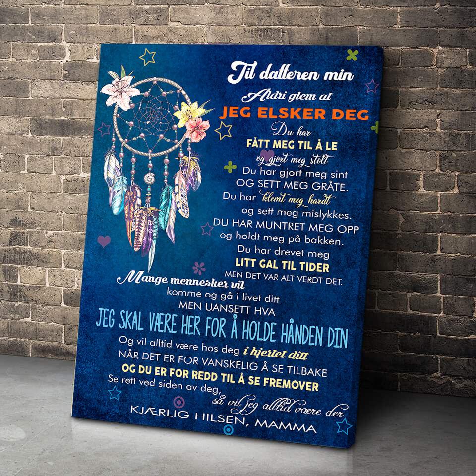 Foto på lerret fra mor til datter - "Fargerike drømmer" - Kosteppe