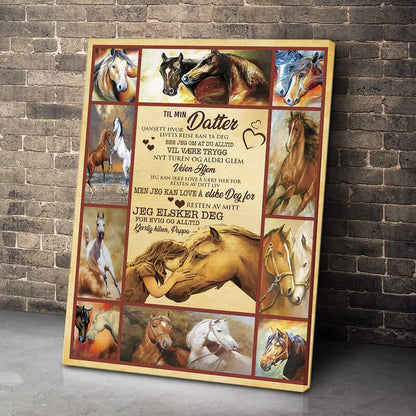 Foto på lerret fra far til datter - "Lojalitet til kjærlighet" - Kosteppe