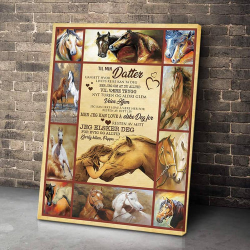 Foto på lerret fra far til datter - "Lojalitet til kjærlighet" - Kosteppe