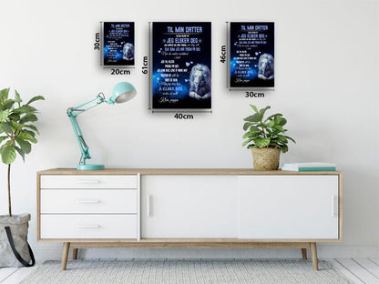 Foto på lerret fra far til datter - "Dybden av ømhet i deg" - Kosteppe