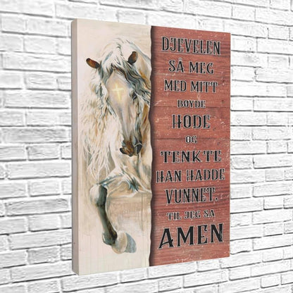 Foto på lerret - "Prøvelse" - Kosteppe