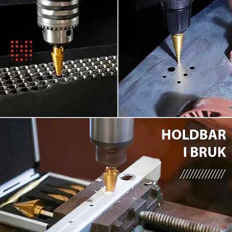 6 STK HSS titanbelagt boresett - Kosteppe