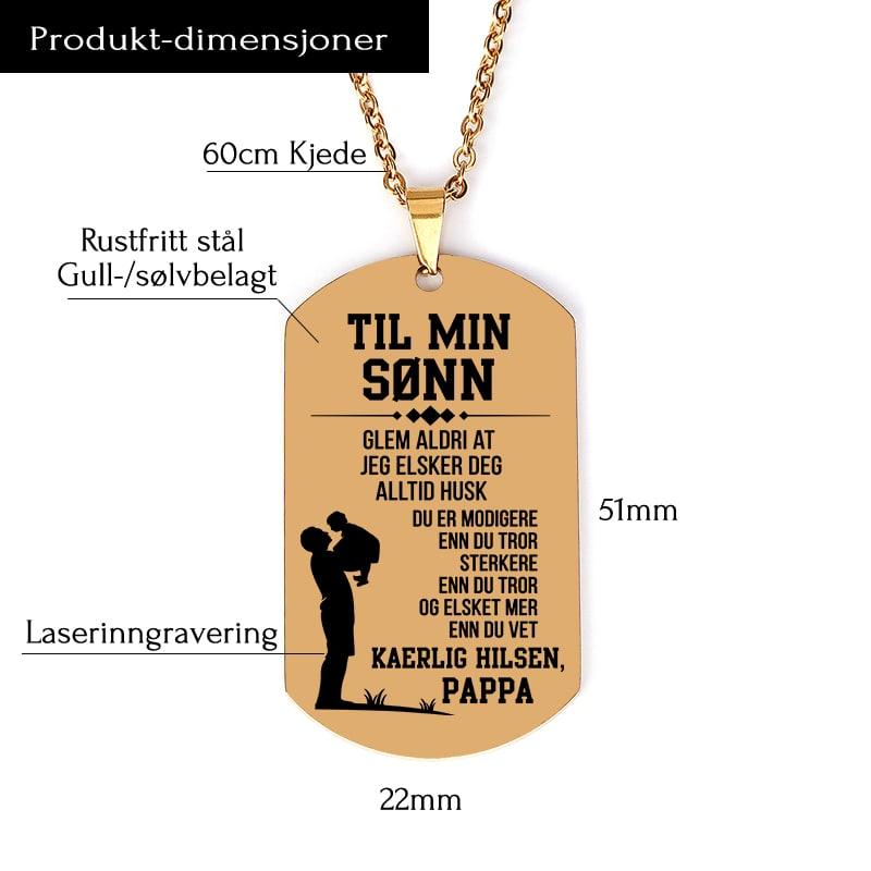 Nær hjertet – Anheng gravert fra far til sønn - Kosteppe
