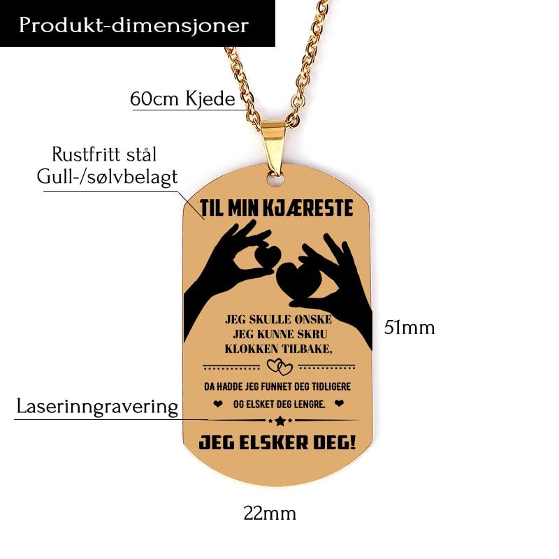 Kjærlighet er i våre hender – Anheng gravert til en kjæreste - Kosteppe