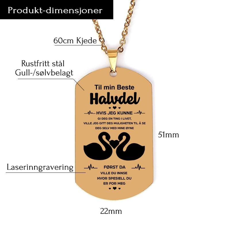 Ekte kjærlighet – Anheng gravert til en kjæreste - Kosteppe