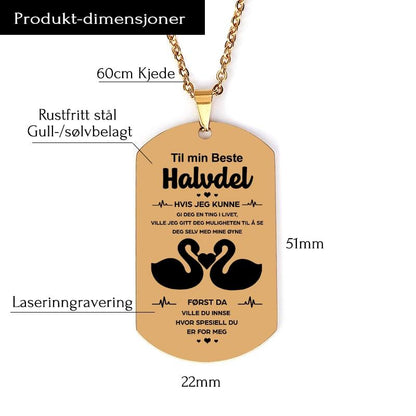 Ekte kjærlighet – Anheng gravert til en kjæreste - Kosteppe