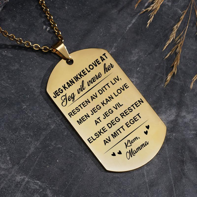Meningen min med livet - Hjerteanheng med inngravering fra mor til barn - Kosteppe