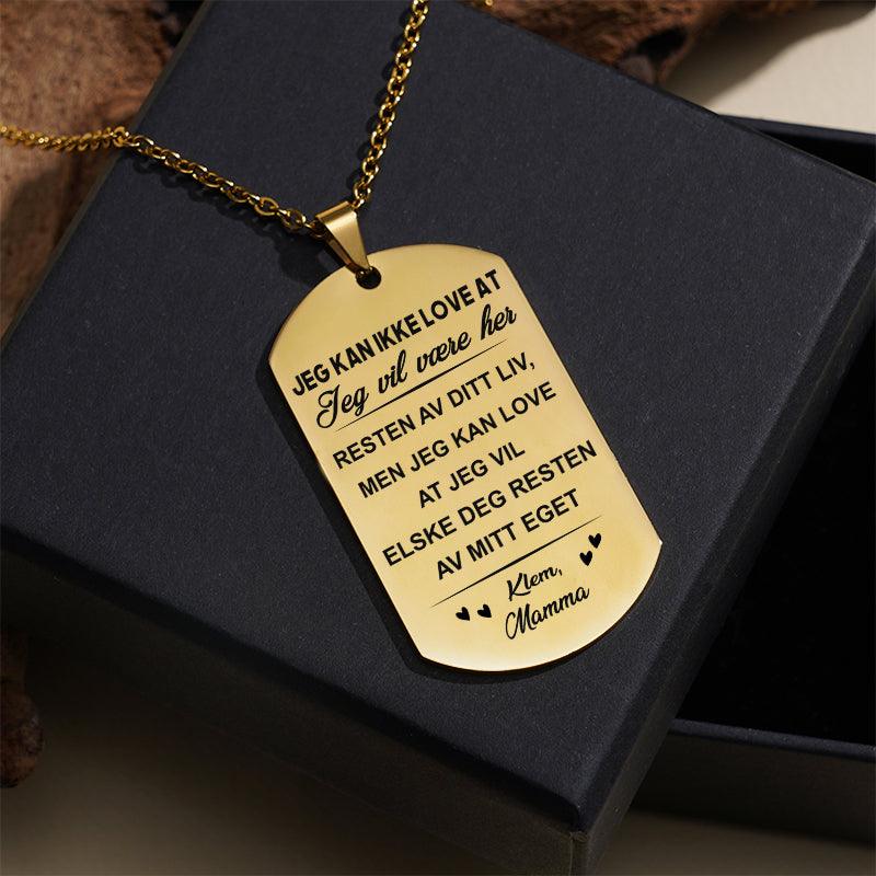 Meningen min med livet - Hjerteanheng med inngravering fra mor til barn - Kosteppe