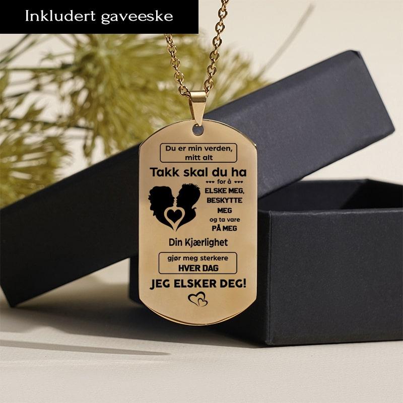 Til min sjelevenn – Anheng gravert til en kjæreste - Kosteppe