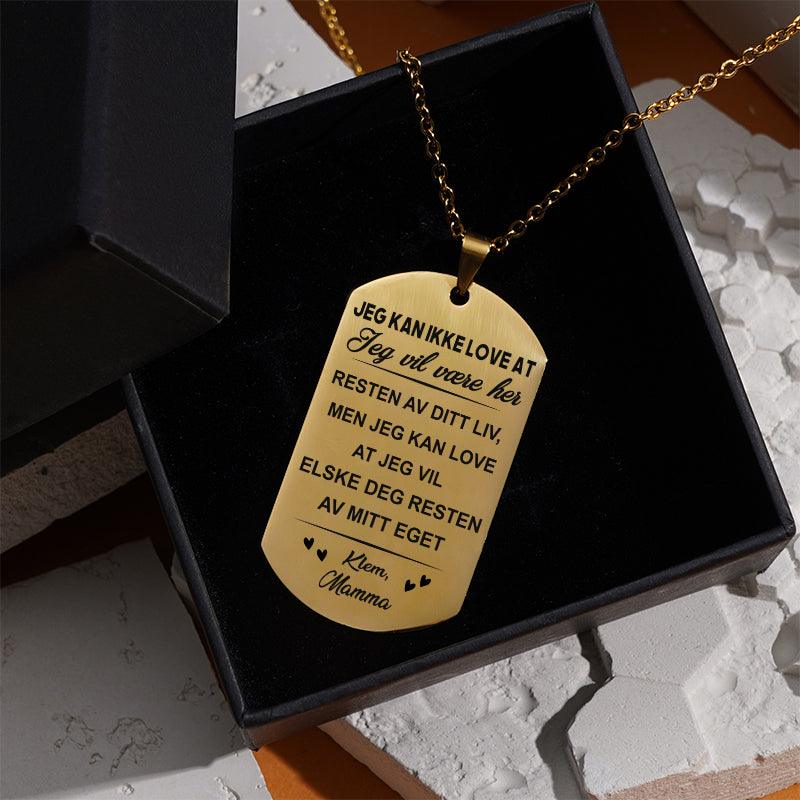 Meningen min med livet - Hjerteanheng med inngravering fra mor til barn - Kosteppe