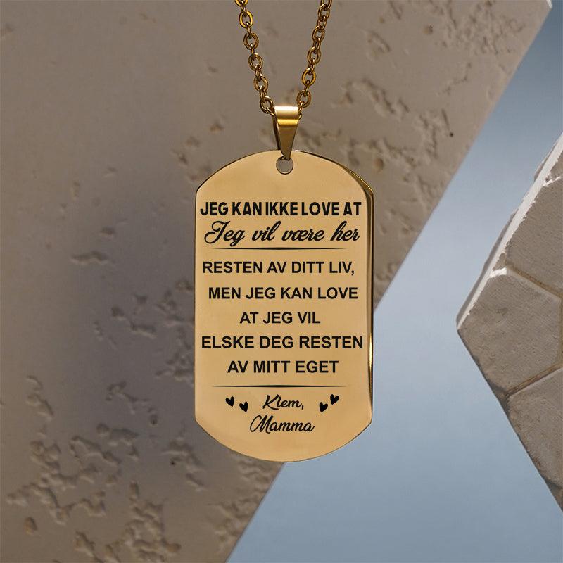 Meningen min med livet - Hjerteanheng med inngravering fra mor til barn - Kosteppe