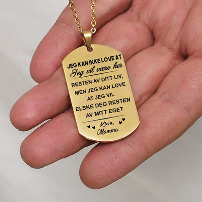 Meningen min med livet - Hjerteanheng med inngravering fra mor til barn - Kosteppe
