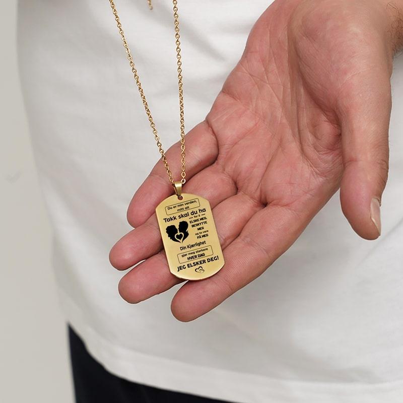 Til min sjelevenn – Anheng gravert til en kjæreste - Kosteppe