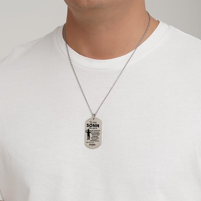 Vi vil alltid være sammen – Anheng gravert fra far til sønn - Kosteppe