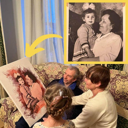 Egendefinert akvarellbilde på lerret - Kosteppe