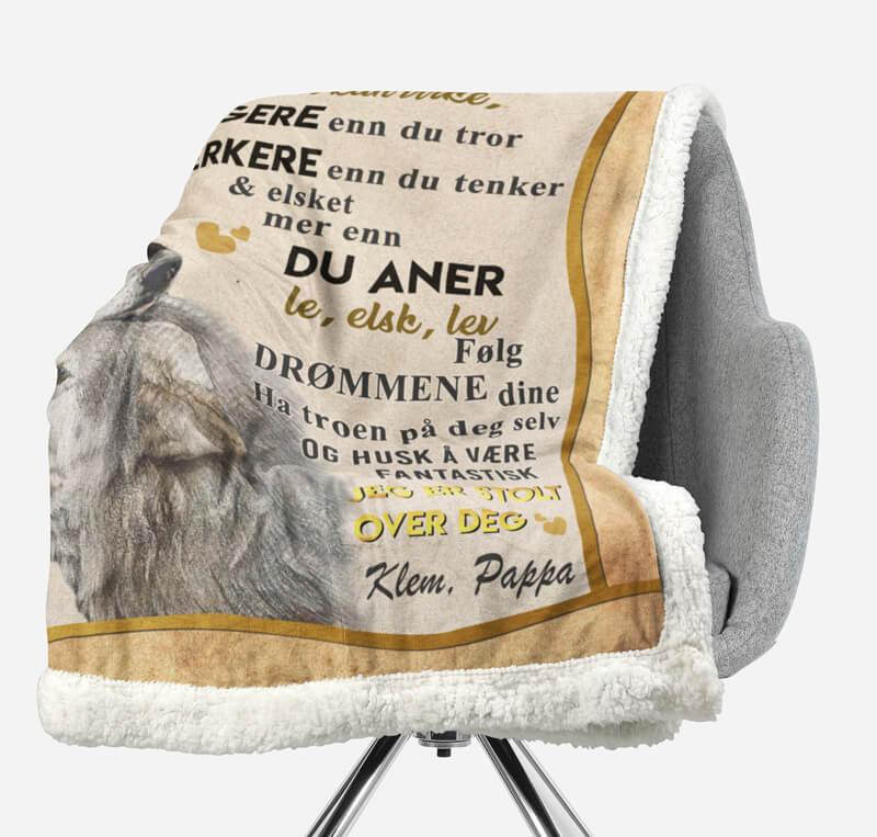 Teppe fra far til sønn - "Ulvens kjærtegn" - Kosteppe