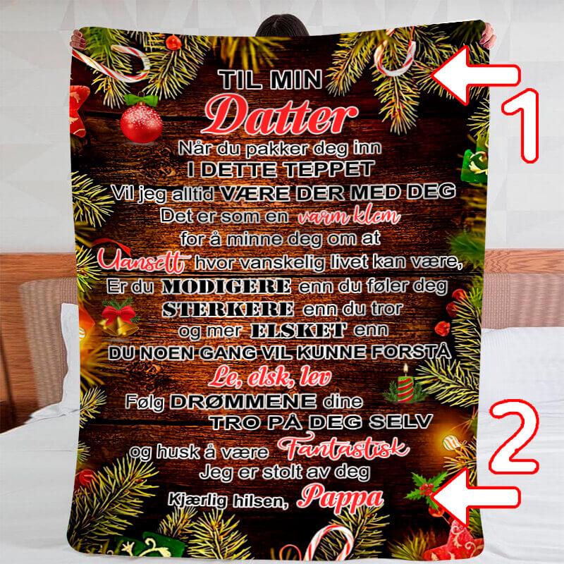 Teppe fra far til datter - "Julekjærlighet" - Kosteppe