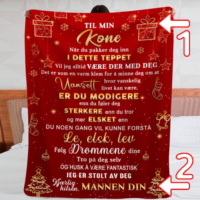 Teppe fra mann til kone - "Juleglede" - Kosteppe