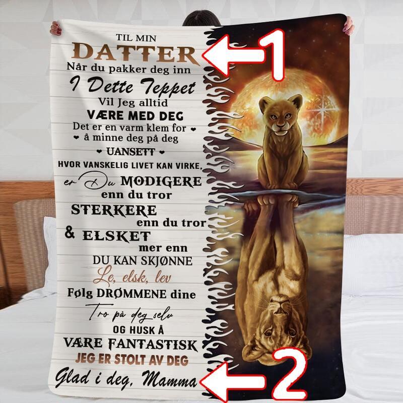 Teppe fra mor til datter - "Min styrke er i deg" - Kosteppe