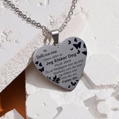 Du er sjelen min – Hjerteanheng gravert fra far til datter - Kosteppe