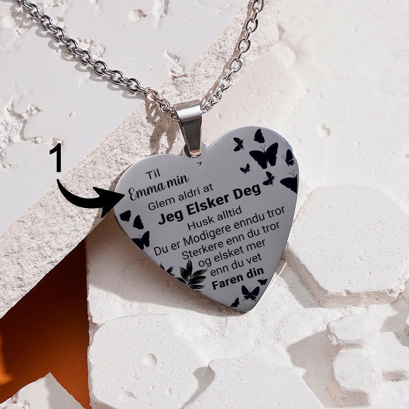 Du er sjelen min – Hjerteanheng gravert fra far til datter - Kosteppe