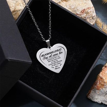 Meningen min med livet - Hjerteanheng med inngravering fra mor til barn - Kosteppe