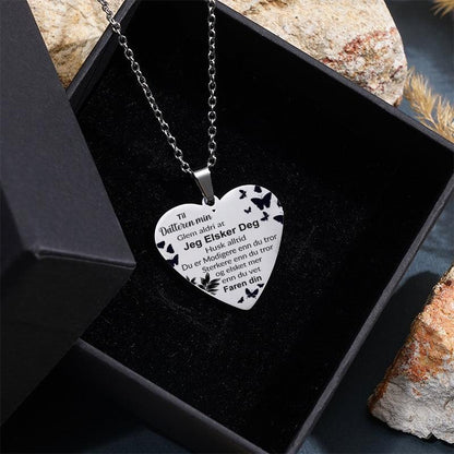 Du er sjelen min – Hjerteanheng gravert fra far til datter - Kosteppe