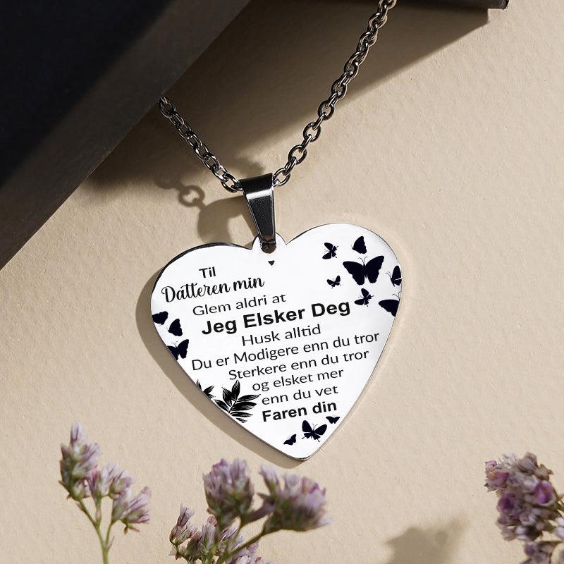 Du er sjelen min – Hjerteanheng gravert fra far til datter - Kosteppe