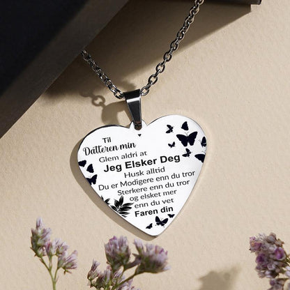 Du er sjelen min – Hjerteanheng gravert fra far til datter - Kosteppe