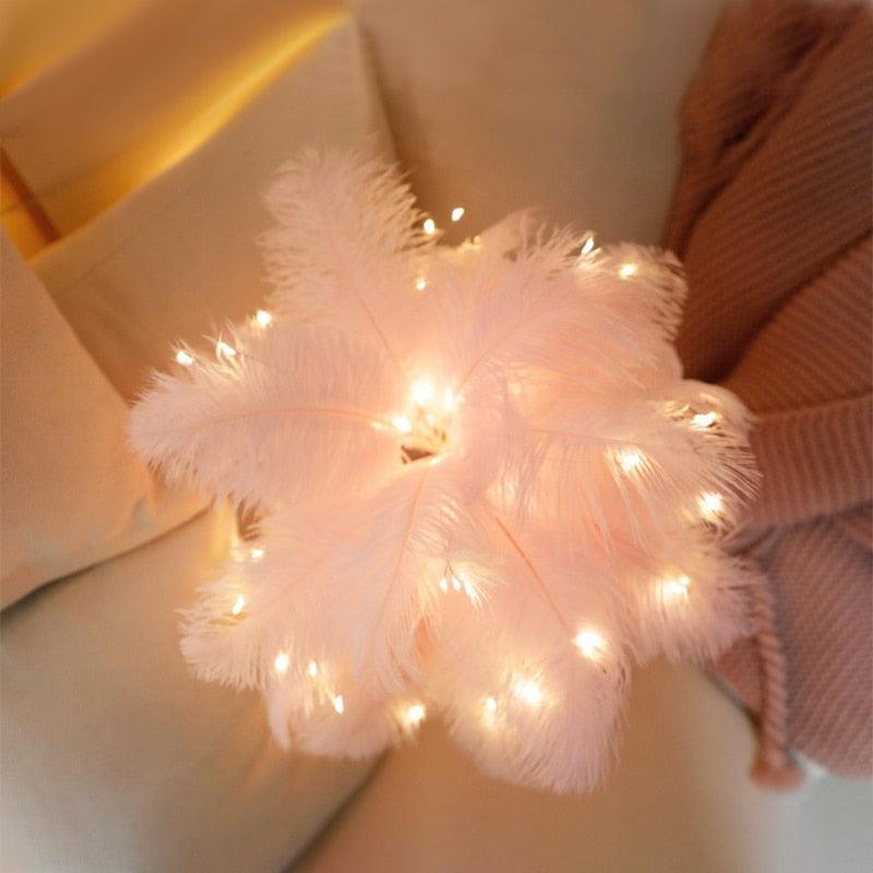 Bordlampe med fjær - Kosteppe