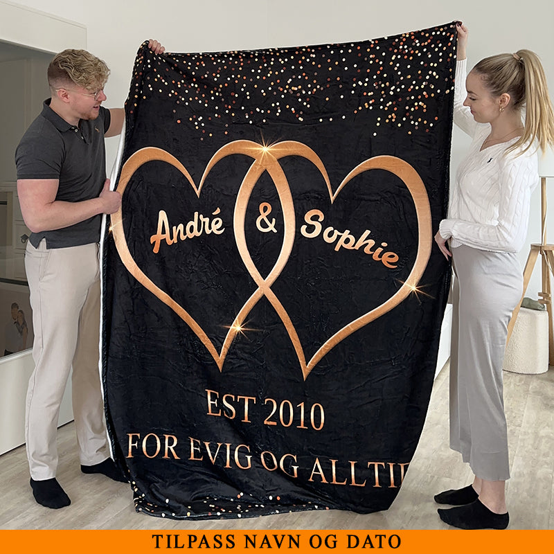 Teppe for par med navnet ditt - For evig og alltid