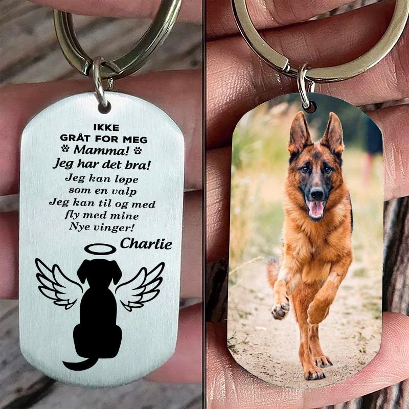 Nøkkelring Med navn til minne om hunden din - Kosteppe