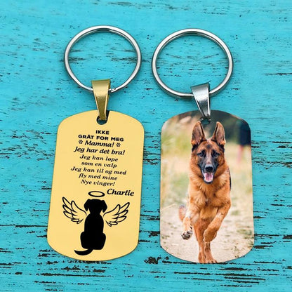 Nøkkelring Med navn til minne om hunden din - Kosteppe