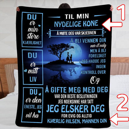 Teppe fra mann til kone - "Skjønnhet er i deg" - Kosteppe