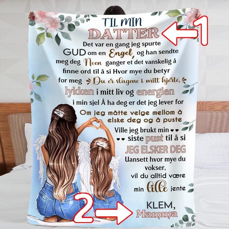 Teppe fra mor til datter - "Skjønnheten i øyeblikkene med deg" - Kosteppe
