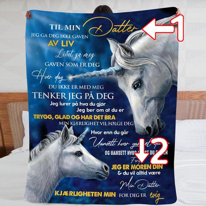 Teppe fra mor til datter - "Min fantastiske enhjørning" - Kosteppe