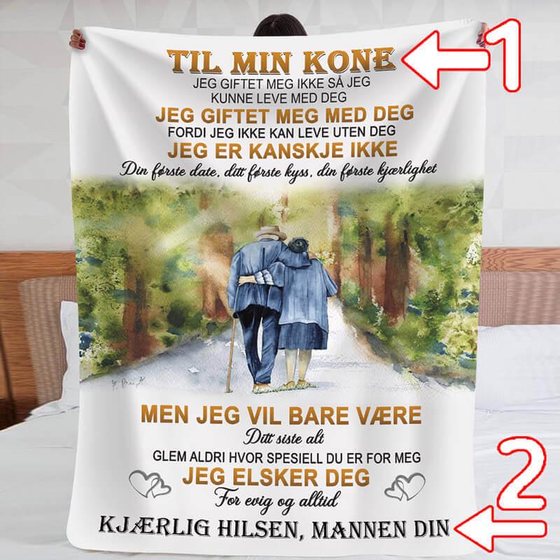 Teppe fra mann til kone - "Hengivenhet til evig kjærlighet" - Kosteppe