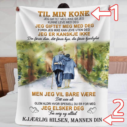 Teppe fra mann til kone - "Hengivenhet til evig kjærlighet" - Kosteppe