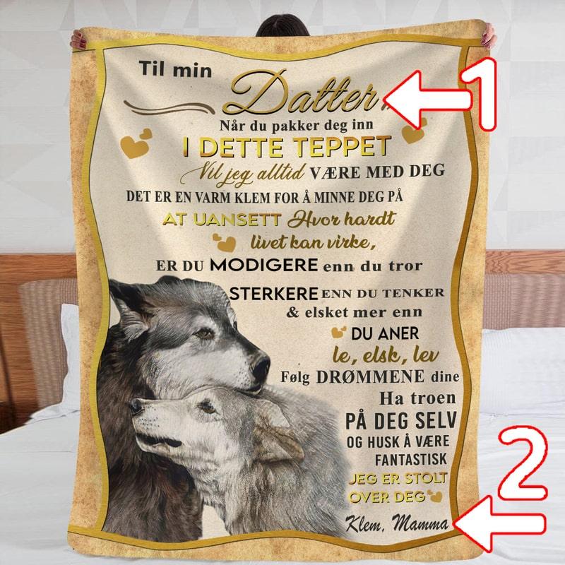 Teppe fra mor til datter - "Ulv kjærtegn" - Kosteppe