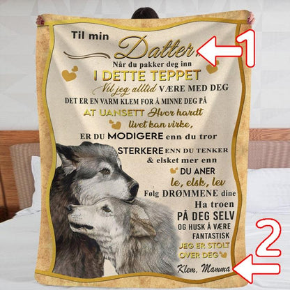 Teppe fra mor til datter - "Ulv kjærtegn" - Kosteppe
